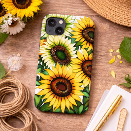 Moderne Zonnebloem Illustratie  Case-Mate iPhone Case