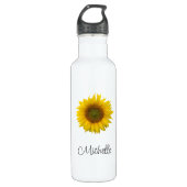 Moderne zonnebloem Kute Country Floral Waterfles (Voorkant)