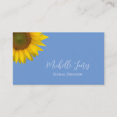 Moderne zonnebloem Land Blue Botanical Visitekaartje (Voorkant)
