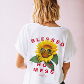 MODERNE ZONNEBLOEM MOEDER ZOMER GEZEGEND HETE ROTZ T-SHIRT