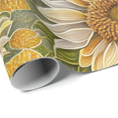 Moderne zonnebloem mooi Collectie Cadeaupapier (Rol Hoek)