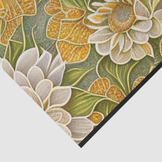 Moderne zonnebloem mooi Collectie Tissuepapier (Detail)