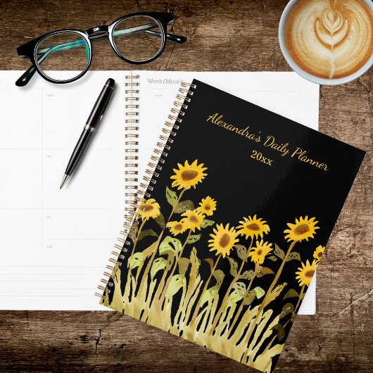 Moderne Zonnebloem Planner