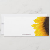 Moderne zonnebloem repetitie binnenuit kaart (Achterkant)