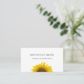 Moderne Zonnebloem Rustieke Home Decor Visitekaartje (Staand voorkant)
