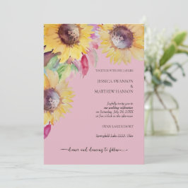 Moderne Zonnebloem Rustieke Pastel Watercolor Kuns Kaart