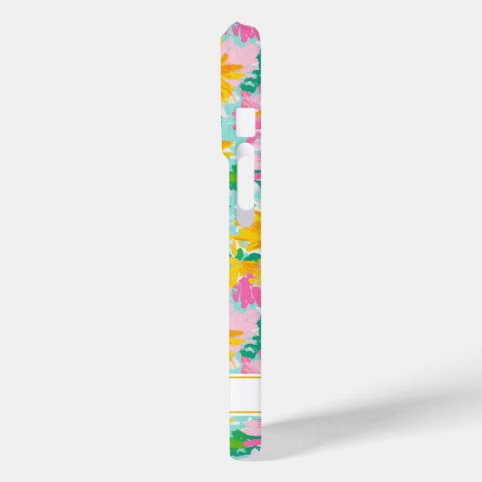 Moderne Zonnebloem Schildering Monogram Case-Mate iPhone Case (Achterkant / Links)