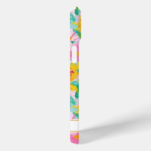 Moderne Zonnebloem Schildering Monogram Case-Mate iPhone Case (Achterkant / Rechts)