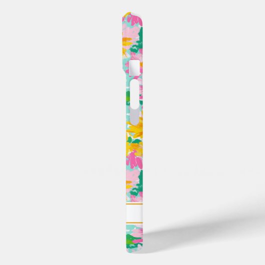 Moderne Zonnebloem Schildering Monogram Case-Mate iPhone Case (Achterkant / Links)