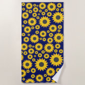 Moderne zonnebloem zomer strandlaken (Voorkant)