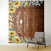 Moderne zonnebloemen Eucalyptus Afstudeerder achte Wandkleed (In situ)