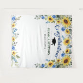 Moderne zonnebloemen Eucalyptus Foto Afstudeerder Wandkleed (Voorkant (horizontaal))