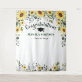 Moderne zonnebloemen Eucalyptus Foto Afstudeerder  Wandkleed (Voorkant)