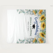 Moderne Zonnebloemen Eucalyptus Fotocabine Achterg Wandkleed (Voorkant (horizontaal))