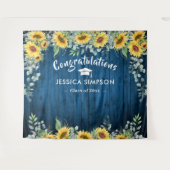 Moderne zonnebloemen Eucalyptus Grad foto achtergr Wandkleed (Voorkant (horizontaal))