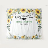 Moderne zonnebloemen Eucalyptus Grad fotobackdrop Wandkleed (Voorkant (horizontaal))