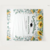 Moderne zonnebloemen eucalyptus roestige foto acht wandkleed (Voorkant (horizontaal))