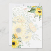 Moderne zonnebloemen Foto Weddenschap Kaart (Achterkant)