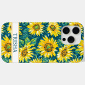Moderne Zonnebloemen Geborduurde Case-Mate iPhone  Case (Achterkant (horizontaal))