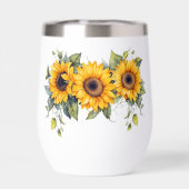 Moderne zonnebloemen geel (Achterkant)