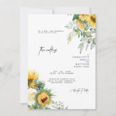 Moderne zonnebloemen in bloom Greenery Parents Kaart (Voorkant)