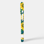 Moderne Zonnebloemen Met Monogram Case-Mate iPhone Case (Achterkant / Links)