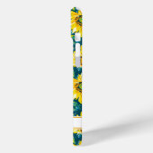 Moderne Zonnebloemen met Monogram Case-Mate iPhone Case (Achterkant / Links)