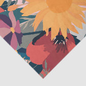 Moderne zonnebloemen — Ontwerp in najaarskleuren Tissuepapier (Detail)