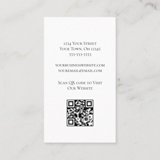 Moderne Zonnebloemen QR code Boho Yellow Visitekaartje (Achterkant)