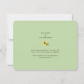 Moderne zonnebloemen Spray Wedding Save the Date (Achterkant)