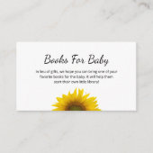 Moderne Zonnebloemenboeken Baby shower aanvragen Informatiekaartje (Voorkant)