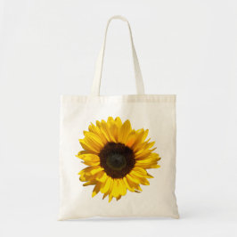 Moderne zonnebloemofotografie zomerbloemkorrelig tote bag