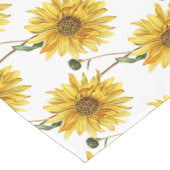 Moderne zonnebloempitten voor bloemkool op wit korte tafelloper (Hoek)