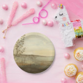 Moderne zonnebrand-olie papieren bordje (Feest)