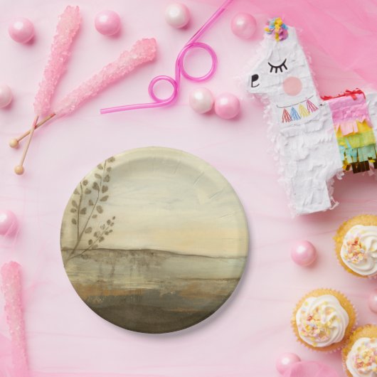 Moderne zonnebrand-olie papieren bordje (Feest)