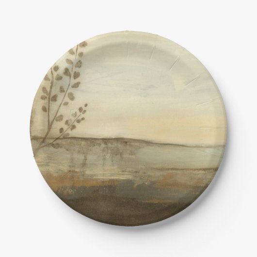 Moderne zonnebrand-olie papieren bordje (Voorkant)