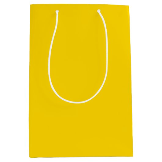 Moderne zonnegeel effen effen kleur medium cadeauzakje (Voorkant)