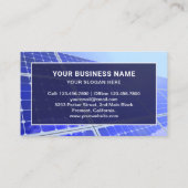 Moderne zonnepanelen voor hernieuwbare energie visitekaartje (Achterkant)