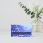 Moderne zonnepanelen voor hernieuwbare energie visitekaartje (Staand voorkant)