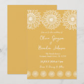 Moderne Zonneschilder Tuin Bloemen Bruiloft Kaart (Voorkant / Achterkant)