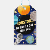 Moderne Zonnestelsel Ruimte Gelukkige Verjaardag Cadeaulabel (Voorkant)