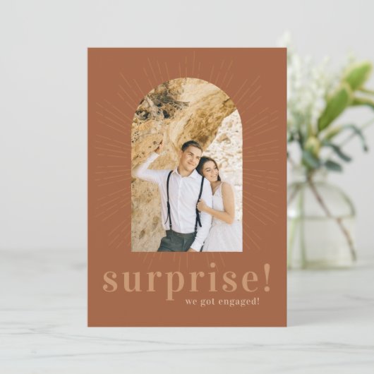 Moderne zonnestraalboog | Verrassing dat we verloo Bedankkaart (Staand voorkant)