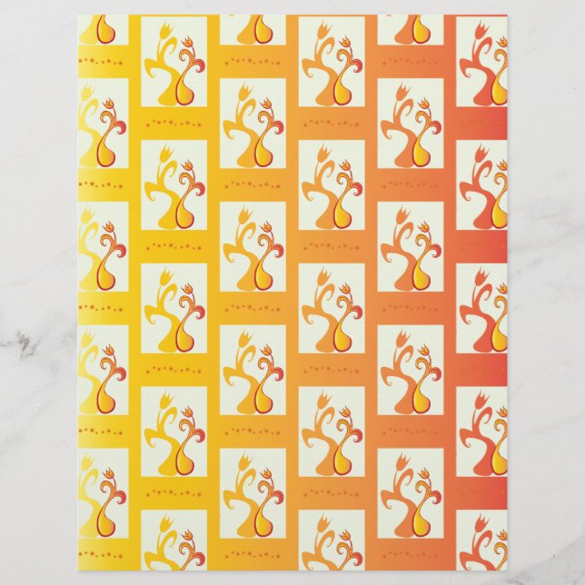 Moderne zonnige gele Tulip Couple illustratie (Voorkant)