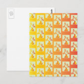 Moderne zonnige gele Tulip Couple illustratie Briefkaart (Voorkant / Achterkant)