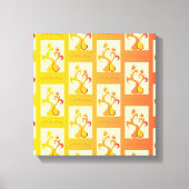 Moderne zonnige gele Tulip Couple illustratie Canvas Afdruk (Voorkant)