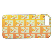 Moderne zonnige gele Tulip Couple illustratie Case-Mate iPhone Case (Achterkant (Horizontaal))