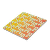 Moderne zonnige gele Tulip Couple illustratie Tegeltje (Zijkant)