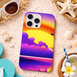 Moderne Zonsondergang op Water iPhone 15 Pro Case