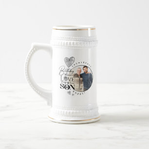 Moderne Zoon, verjaardag typografie foto van klein Bierpul