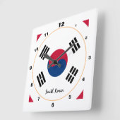 Moderne Zuid-Korea, Koreaanse vlag Thuis/ontwerp Vierkante Klok (Hoek)